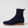 Shoes DIANA FERRARI | Finkis Navy Stretch Microsuede Ankle Boots