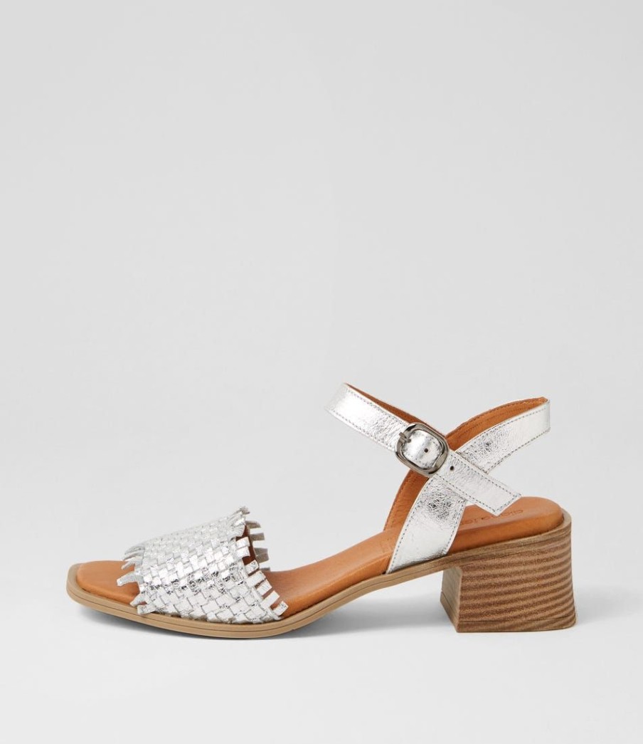 Shoes DIANA FERRARI | Shy Silver Leather Sandals