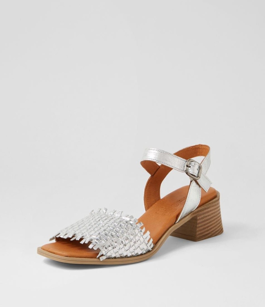 Shoes DIANA FERRARI | Shy Silver Leather Sandals