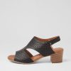 Shoes DIANA FERRARI | Eljo Black Leather Sandals