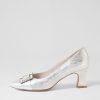 Shoes DJANGO & JULIETTE | Pronda Silver Scratch Leather Heels