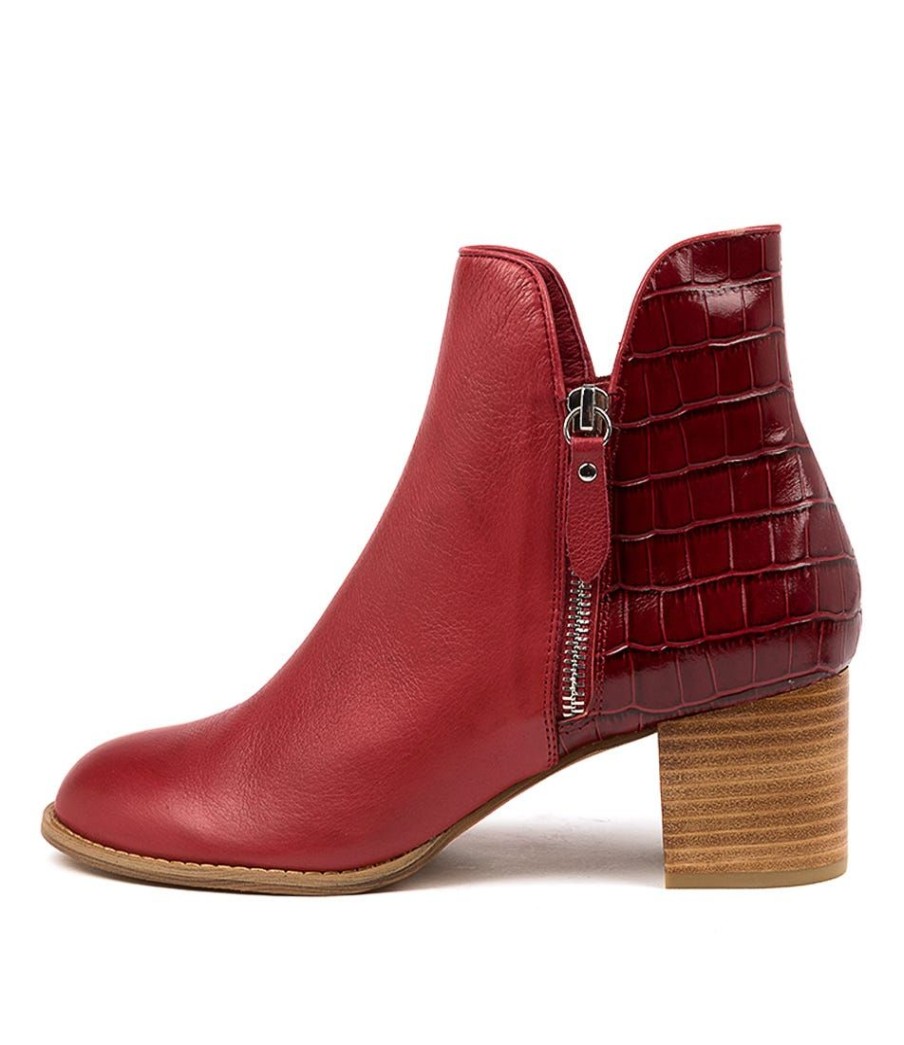 Shoes DJANGO & JULIETTE | Shiane Pinot Leather-Croc