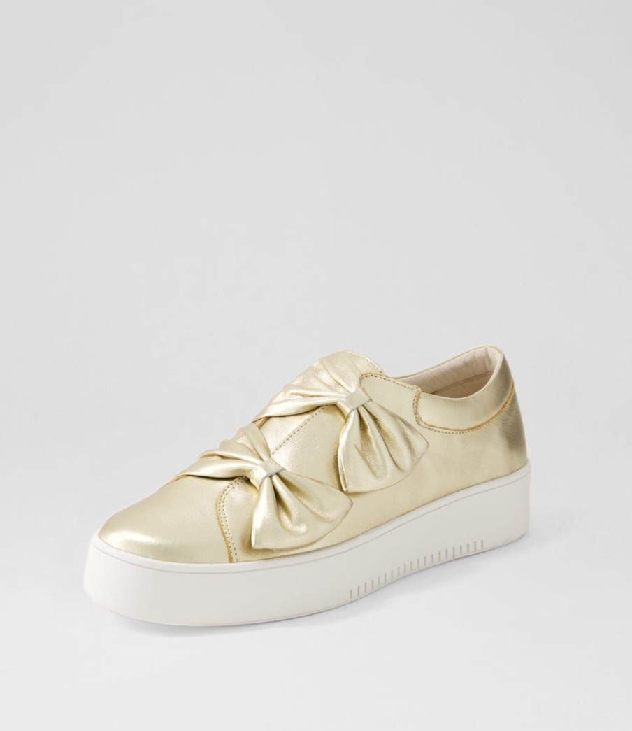 Shoes DJANGO & JULIETTE | Loja Pale Gold Shine Leather Sneakers