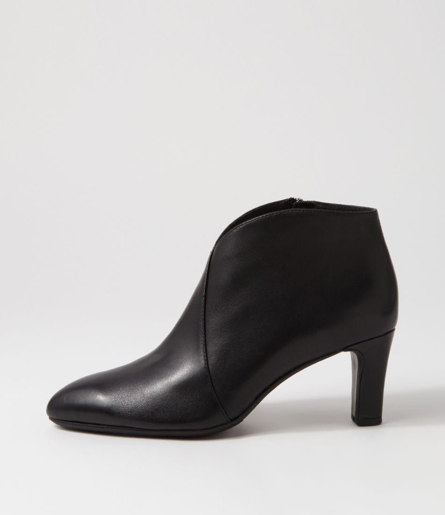 Shoes DJANGO & JULIETTE | Templess Black Leather Ankle Boots