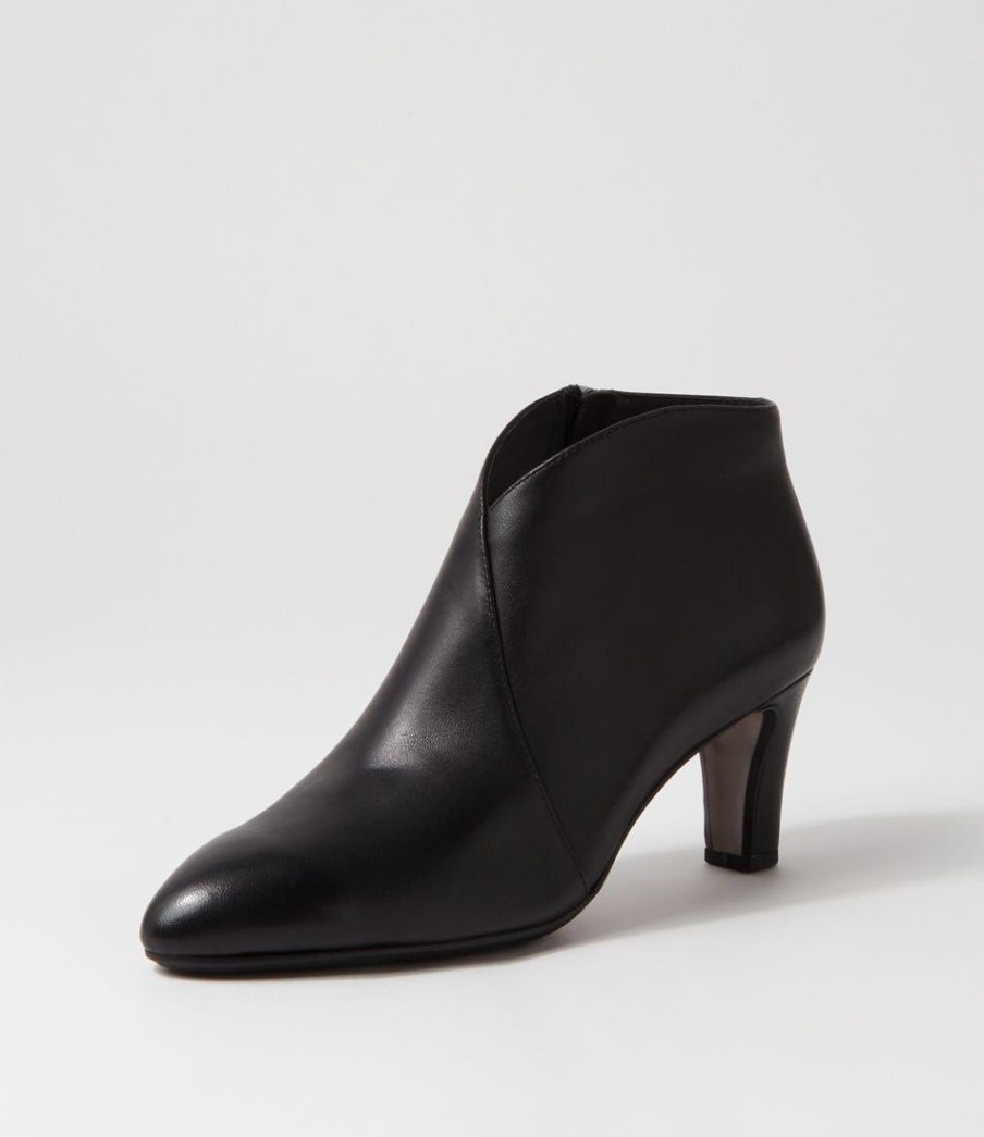 Shoes DJANGO & JULIETTE | Templess Black Leather Ankle Boots