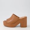 Shoes MOLLINI | Cecile Dark Tan Leather Mules