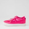 Shoes DJANGO & JULIETTE | Obitta Hot Pink White Leather Mesh Sneakers