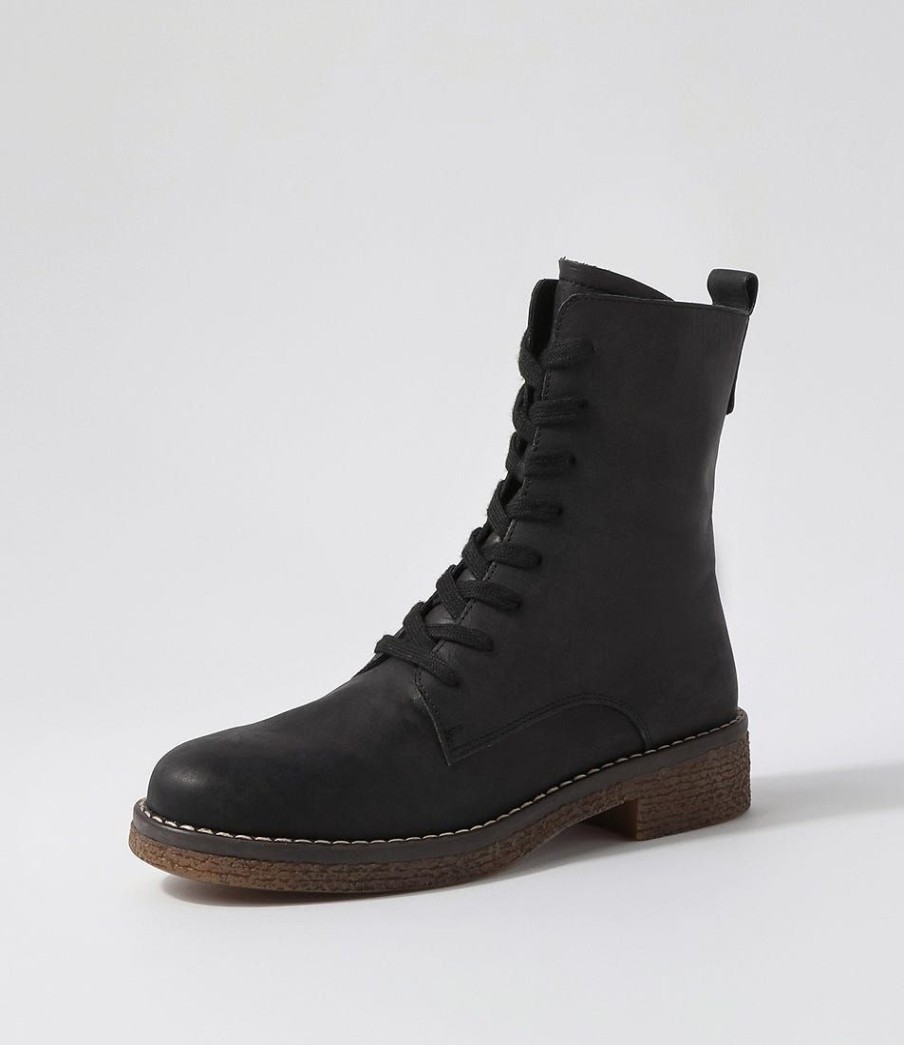 Shoes DJANGO & JULIETTE | Gipsiee Black Leather Ankle Boots