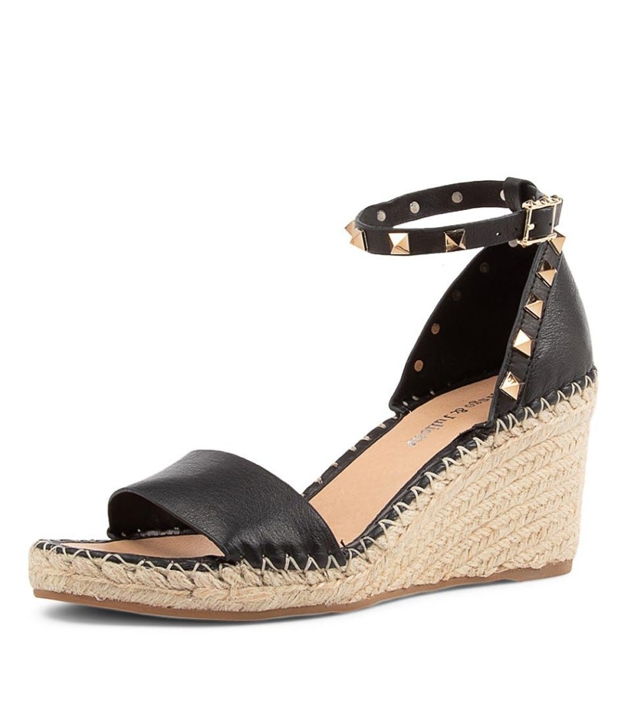 Shoes DJANGO & JULIETTE | Gigi Black Leather Sandals