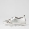 Shoes DJANGO & JULIETTE | Mosi Silver White Crush Leather Sneakers