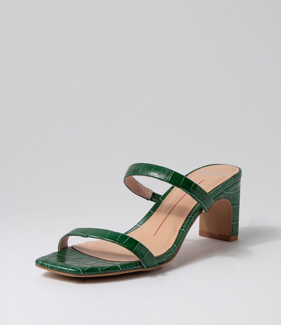 Shoes MOLLINI | Hailed Emerald Croc Mules