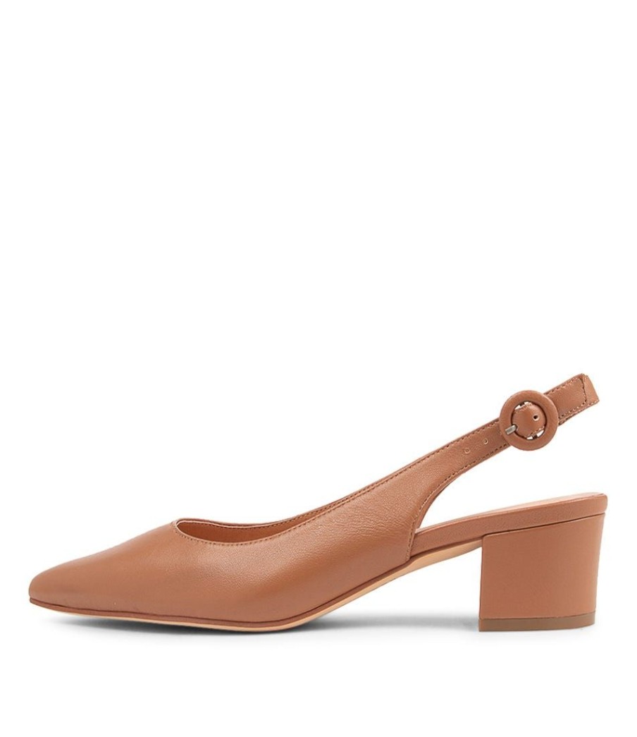 Shoes TOP END | Abigale Tan Leather Heels