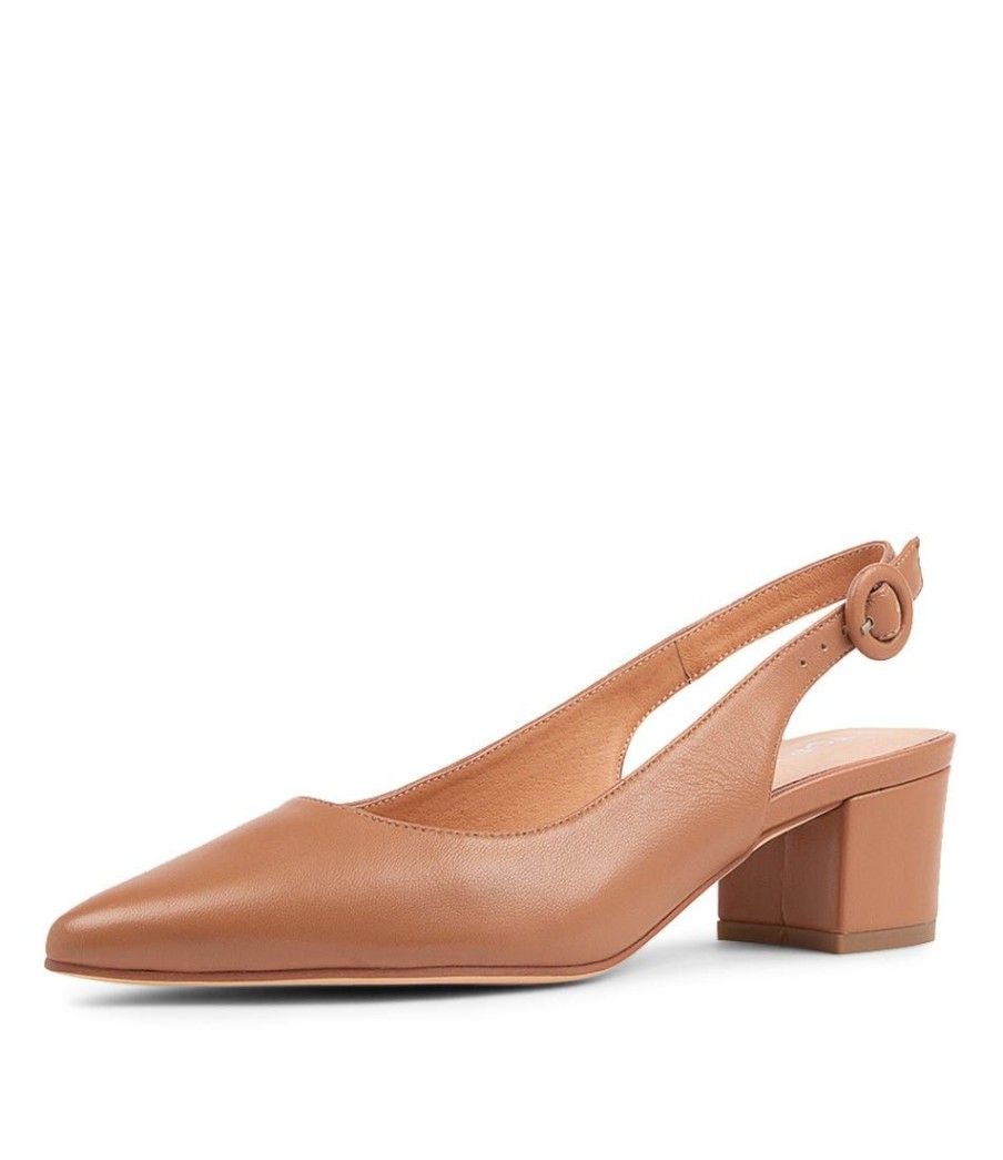 Shoes TOP END | Abigale Tan Leather Heels