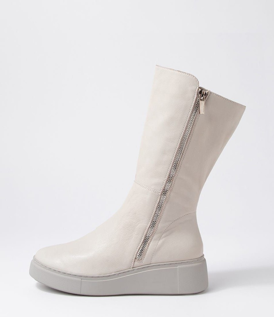 Shoes DJANGO & JULIETTE | Yogue Ivory Misty Leather Calf Boots