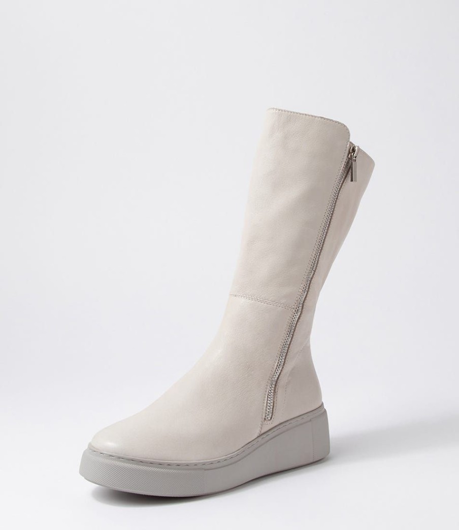 Shoes DJANGO & JULIETTE | Yogue Ivory Misty Leather Calf Boots