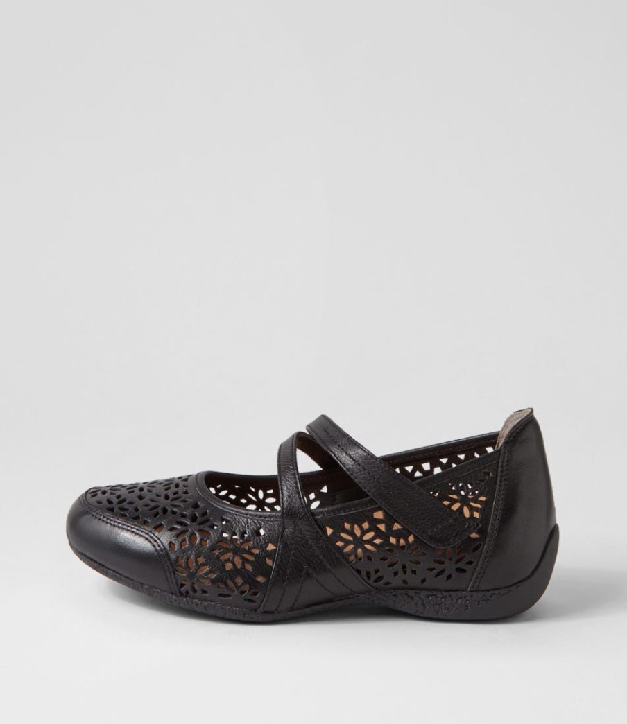 Shoes ZIERA | Xoddie W Black Leather Flat Shoes