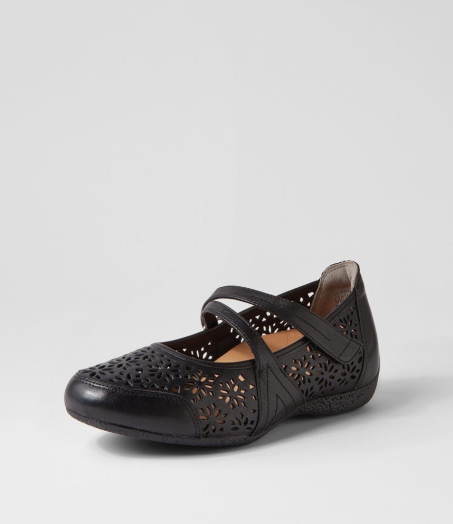 Shoes ZIERA | Xoddie W Black Leather Flat Shoes