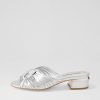 Shoes DJANGO & JULIETTE | Tomek Silver Leather Mules