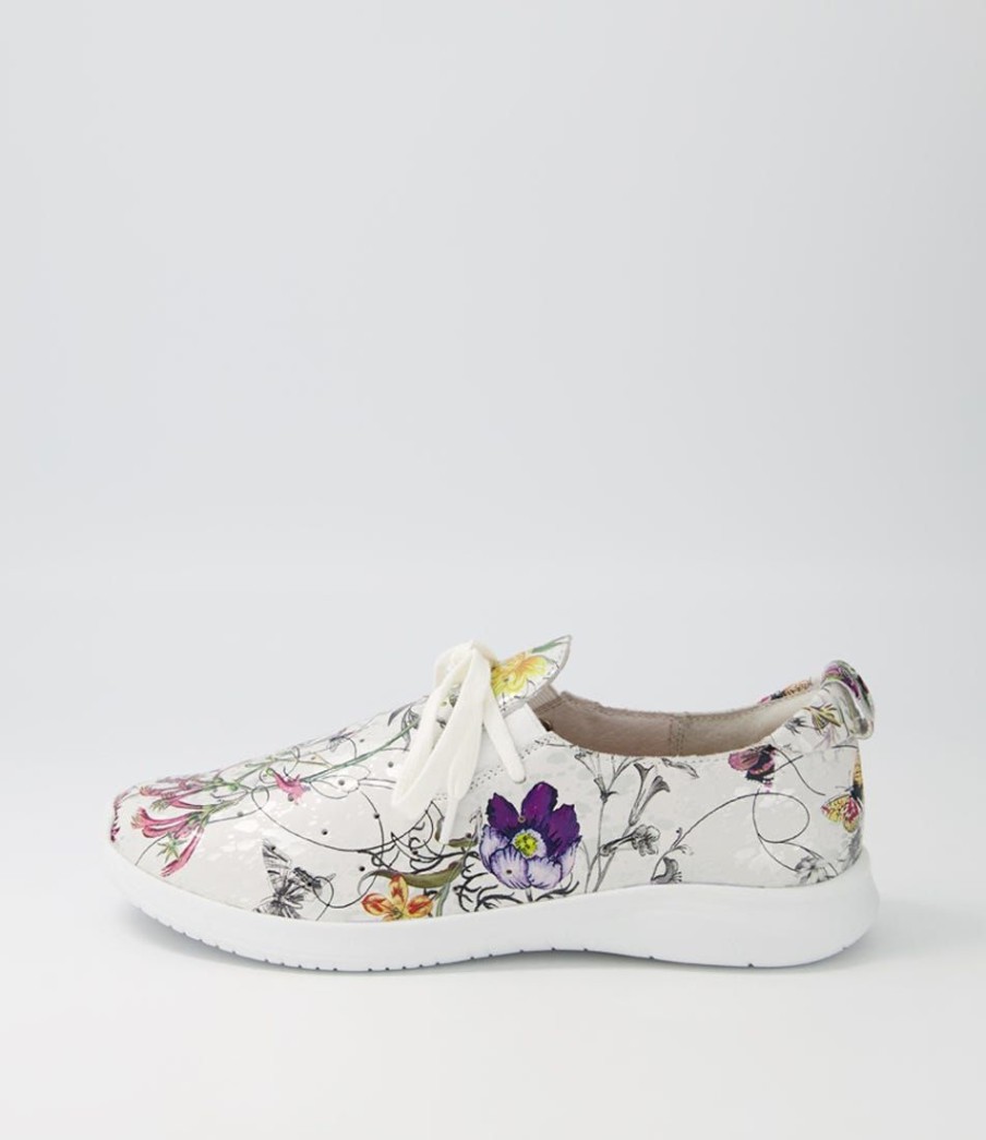 Shoes ZIERA | Finar Xf White Fields Leather Sneakers