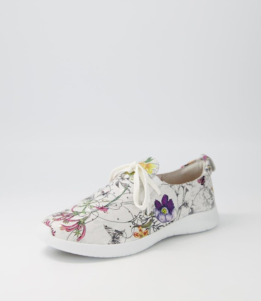 Shoes ZIERA | Finar Xf White Fields Leather Sneakers