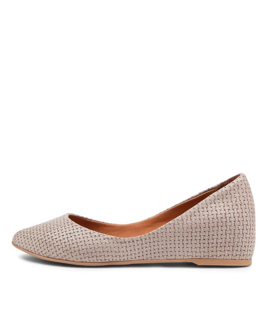 Shoes DIANA FERRARI | Urilsa Light Grey Leather Ballet Flats