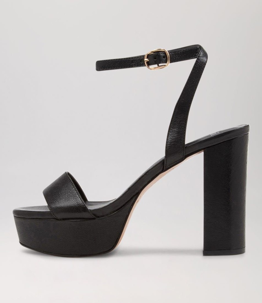 Shoes MOLLINI | Avana Black Leather Sandals