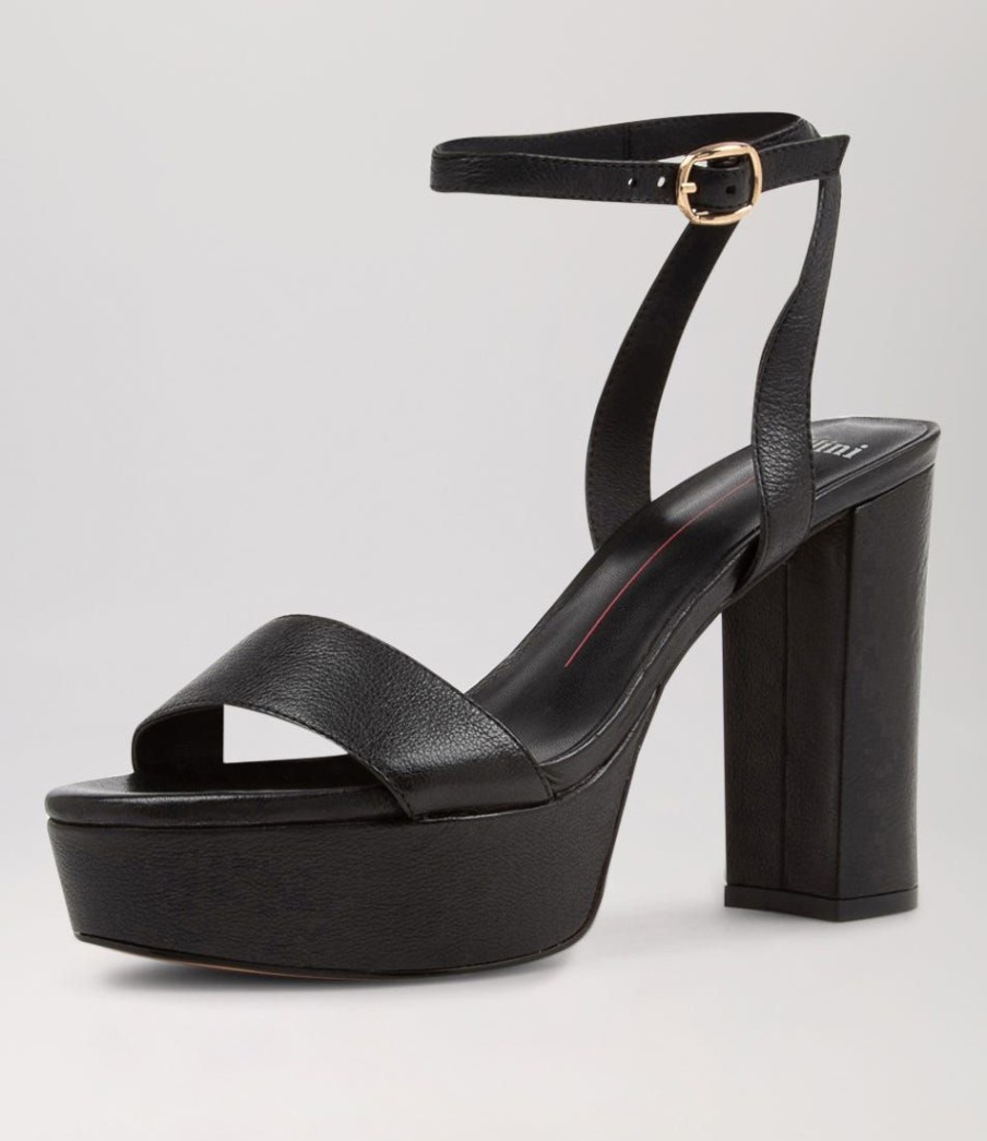 Shoes MOLLINI | Avana Black Leather Sandals