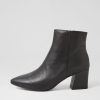 Shoes DJANGO & JULIETTE | Mieke Black Leather Ankle Boots