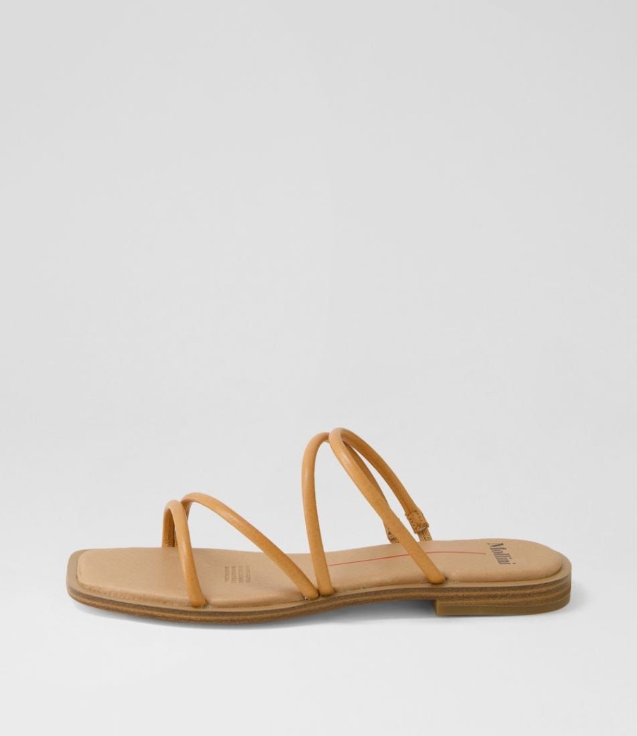 Shoes MOLLINI | Fortuna Dark Tan Leather Slides