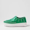 Shoes DJANGO & JULIETTE | Brodies Emerald White Patent Leather Sneakers