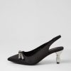 Shoes DJANGO & JULIETTE | Evitta Black Satin Heels