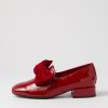 Shoes DJANGO & JULIETTE | Varva Dark Red Patent Suede Heels