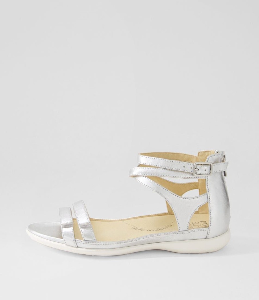 Shoes ZIERA | Bethie W Silver Leather Sandals