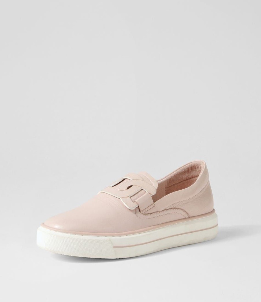 Shoes DJANGO & JULIETTE | Yinnit Dusty Pink White Leather Sneakers