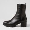 Shoes DJANGO & JULIETTE | Dippy Black Leather Ankle Boots