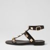 Shoes MOLLINI | Astrio Black Leather Sandals