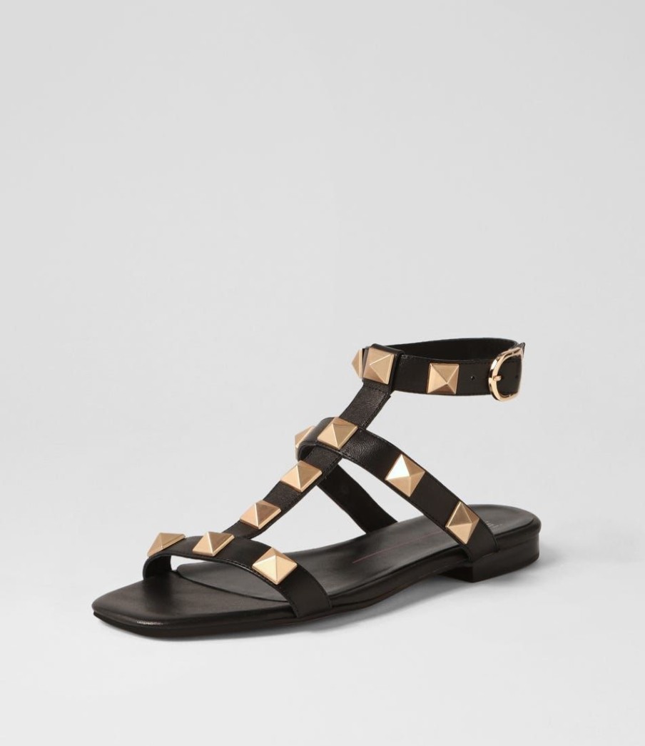 Shoes MOLLINI | Astrio Black Leather Sandals