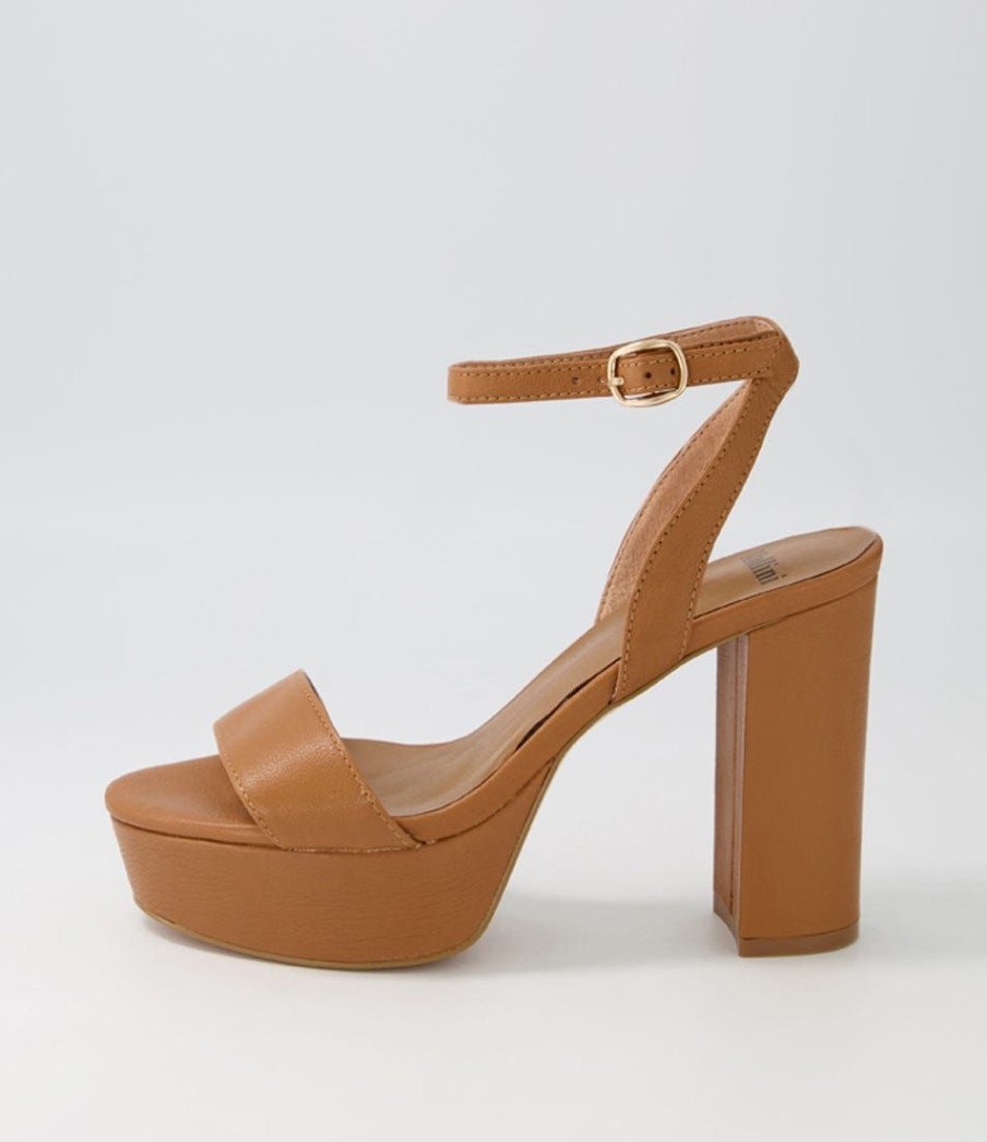 Shoes MOLLINI | Avana Dark Tan Leather Sandals