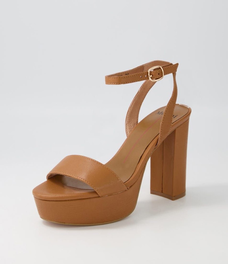 Shoes MOLLINI | Avana Dark Tan Leather Sandals