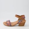 Shoes TOP END | Control Bright Harlequin Dark Tan Leather Sandals