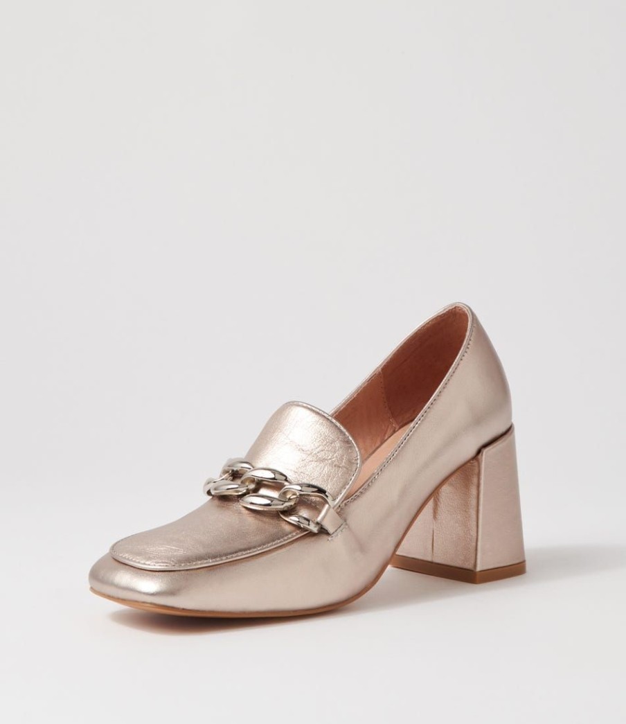 Shoes MOLLINI | Tulsa Platinum Tumble Leather Heels