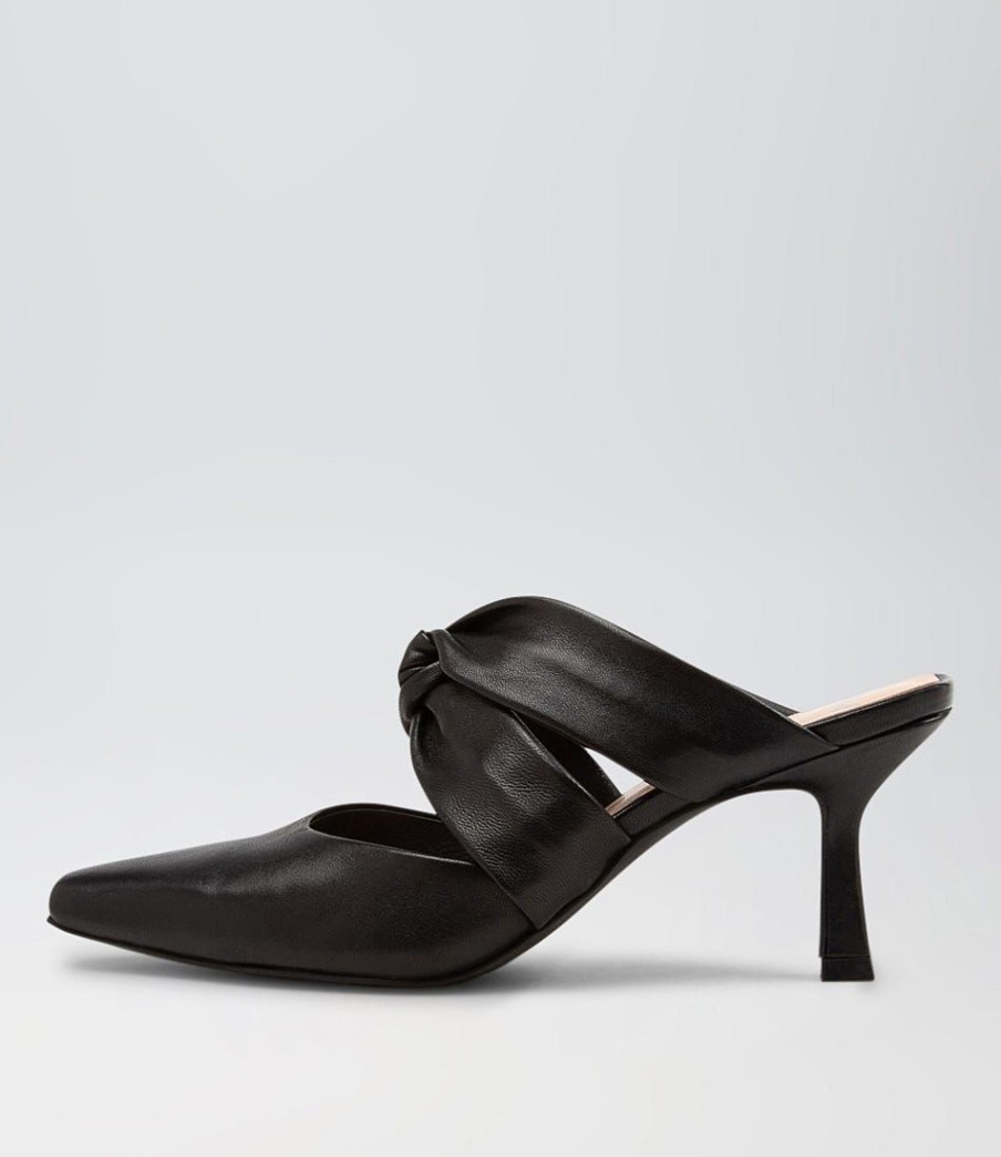 Shoes MOLLINI | Adelle Black Leather Mules