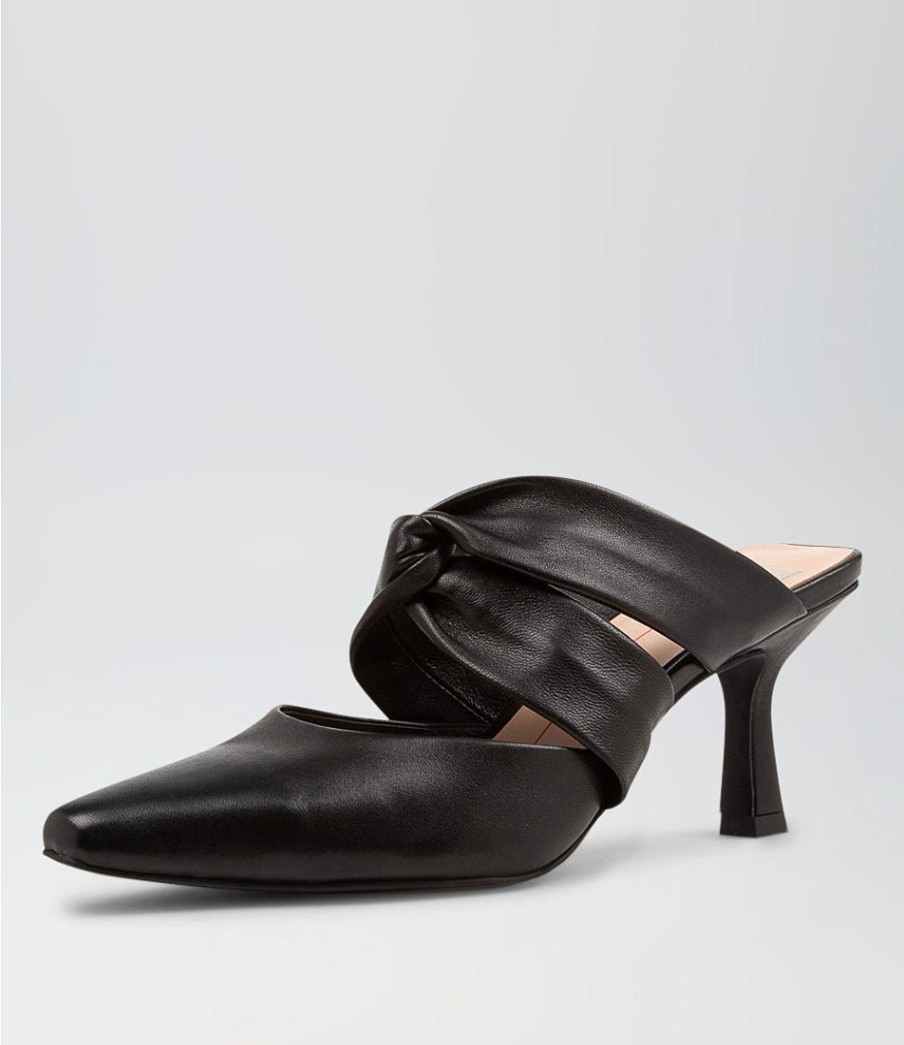 Shoes MOLLINI | Adelle Black Leather Mules