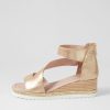 Shoes DJANGO & JULIETTE | Ismet Old Gold Scratch Leather Espadrilles