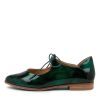 Shoes ZIERA | Oceany Xf Emerald Patent Leather Lace-Ups