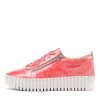 Shoes DJANGO & JULIETTE | Bump Coral Shrunken Patent Sneakers Ws