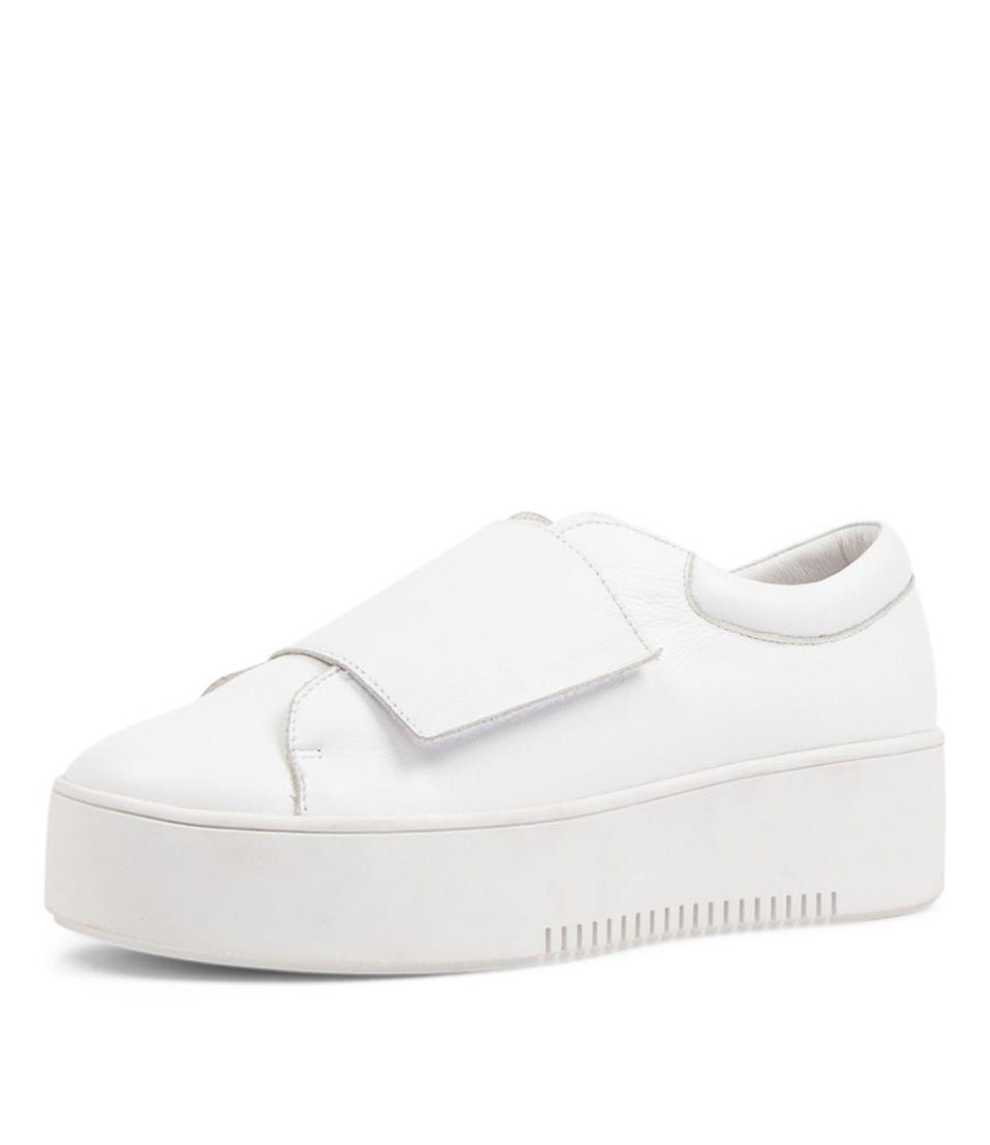 Shoes DJANGO & JULIETTE | Waim White Leather Sneakers Ws