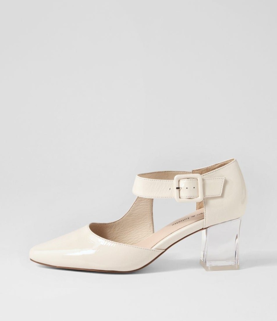 Shoes DJANGO & JULIETTE | Happie Ivory Patent Leather Heels