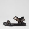 Shoes MOLLINI | Rising Brown Black Snake Leather Sandals