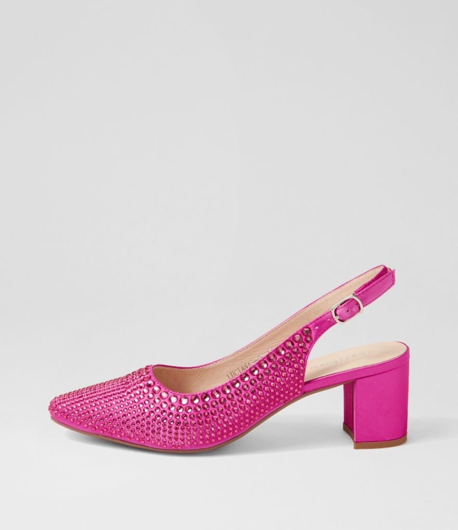 Shoes DIANA FERRARI | Lucianas Magenta Satin Heels